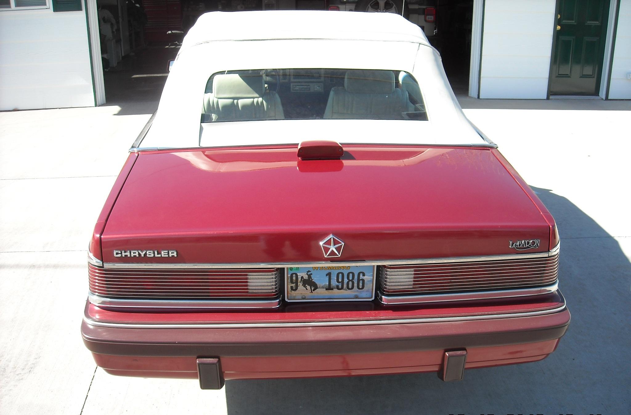 1986 Chrysler LeBaron Convertible