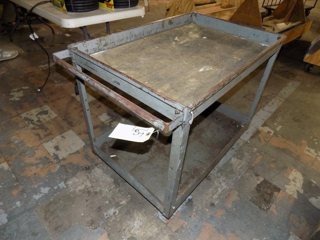 Metal 2 Shelf Shop Cart