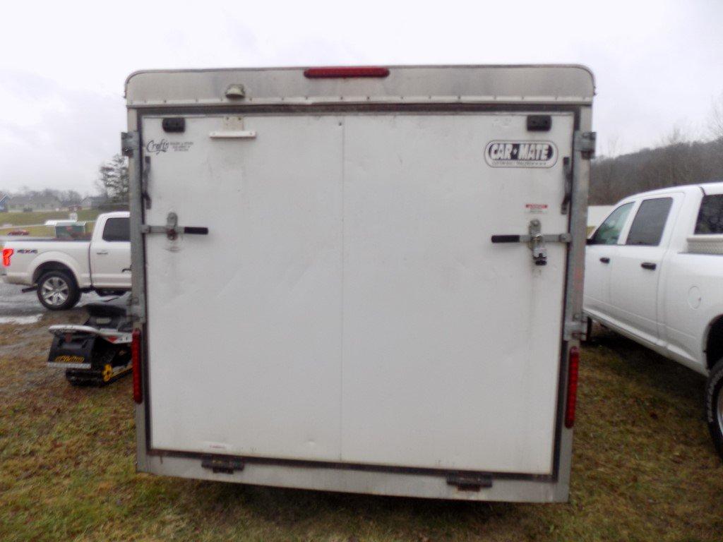 2010 Car Mate 14' Enclosed Trailer w/Rear Ramp & Side Door, Vin# 5A3C714D5A