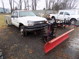 2005 Chevrolet 3500 Dually Flatbed, 4WD, Duramax Dsl, Ext. Cab, w/Western P