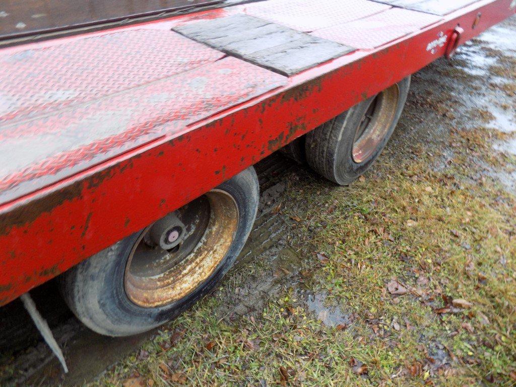 2003 Eager Beaver 20XPT, 20-Ton Tag-Along Trailer, Red, Air Brakes, Good Ti