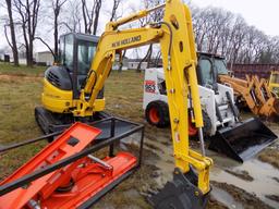 2016 NH E35-B Mini Hyd. Excavator, Rubber Tracks, Long Stick, Counter Weigh