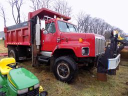 1999 IH 2574 S/A Dump Truck w/12' Dump Body, 11' Hyd. Angle Snowplow, w/Tai