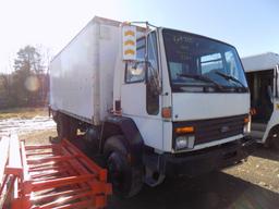 1992 Ford CF800 20' Box Truck, Diesel, Air Brakes, Runs & Drives, 326,518 M