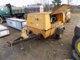 Atlas Copco 185 CFM Trailer Mounted Air Compressor w/ JD 4 Cyl. Dsl. Eng.,