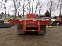 1991 Great Dane 45' Flatbed Trailer w/ 10 Winches w/ Wood Floor, Red, Vin #