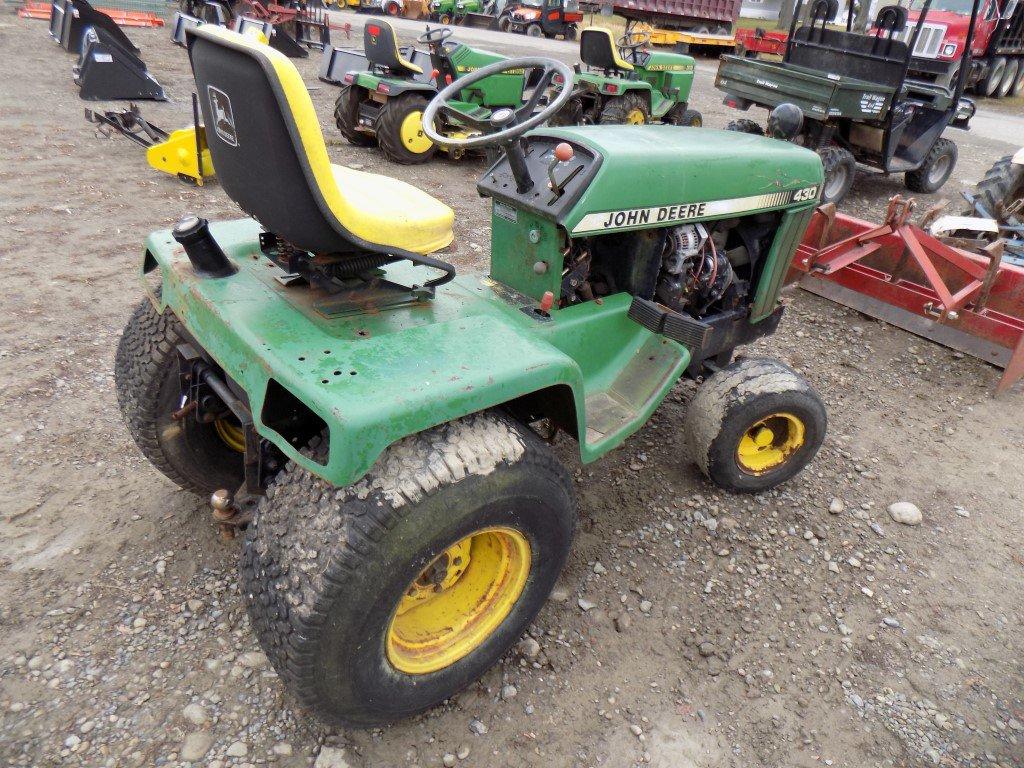 JD 430 Garden Tractor, Dsl. Eng., NO Deck, Needs Work