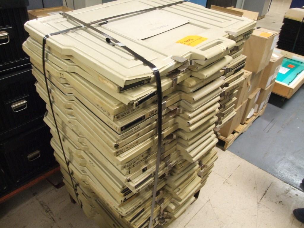 Large Qty. Curcuit Board Transport Containers on IBM Pallet