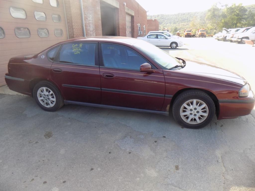 2002 Chevrolet Impala, 4DSN, Maroon, Automatic, No Power Steering, 129,753