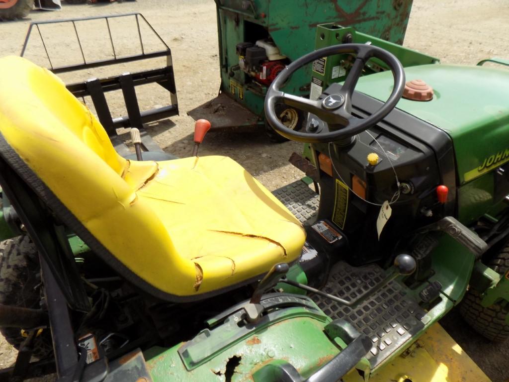 John Deere 4100 4wd Compact Tractor w/ Loader & Mowing 60'' Deck, S/N 31026