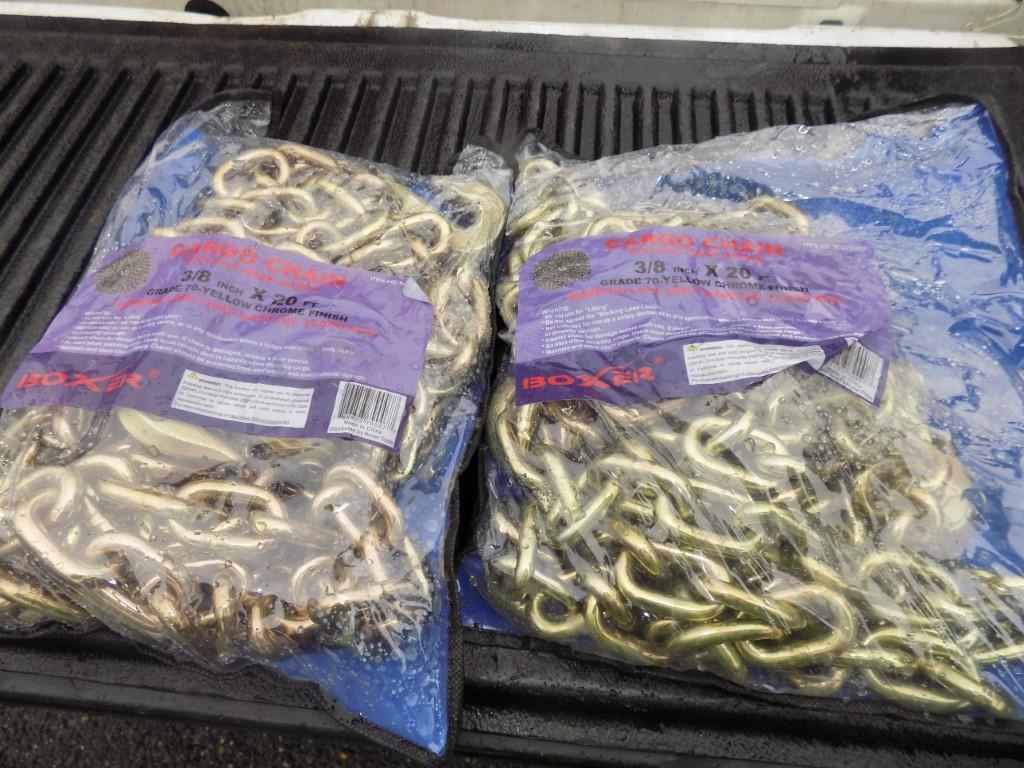 (2) New 3/8'' x 70' Chain w/Hooks (2 x Bid Price)