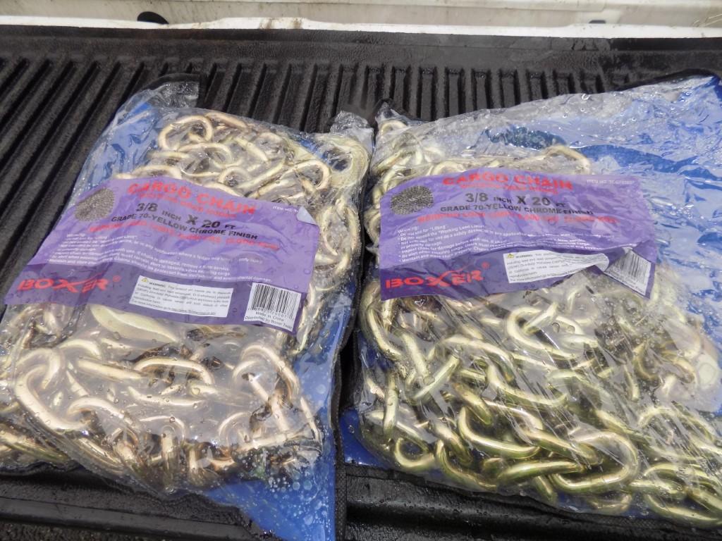 (2) New 3/8'' x 70' Chain w/Hooks (2 x Bid Price)