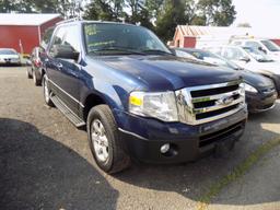 2011 Ford Expedition, Blue, Automatic, 4WD, 3rd Row, 82,538 Mi., Vin# 1FMJU