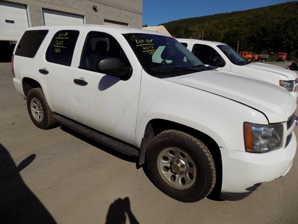 2013 Chevrolet Tahoe, 4WD, 4-Dr, V8, Auto, Police Edition, White, 186,421 M