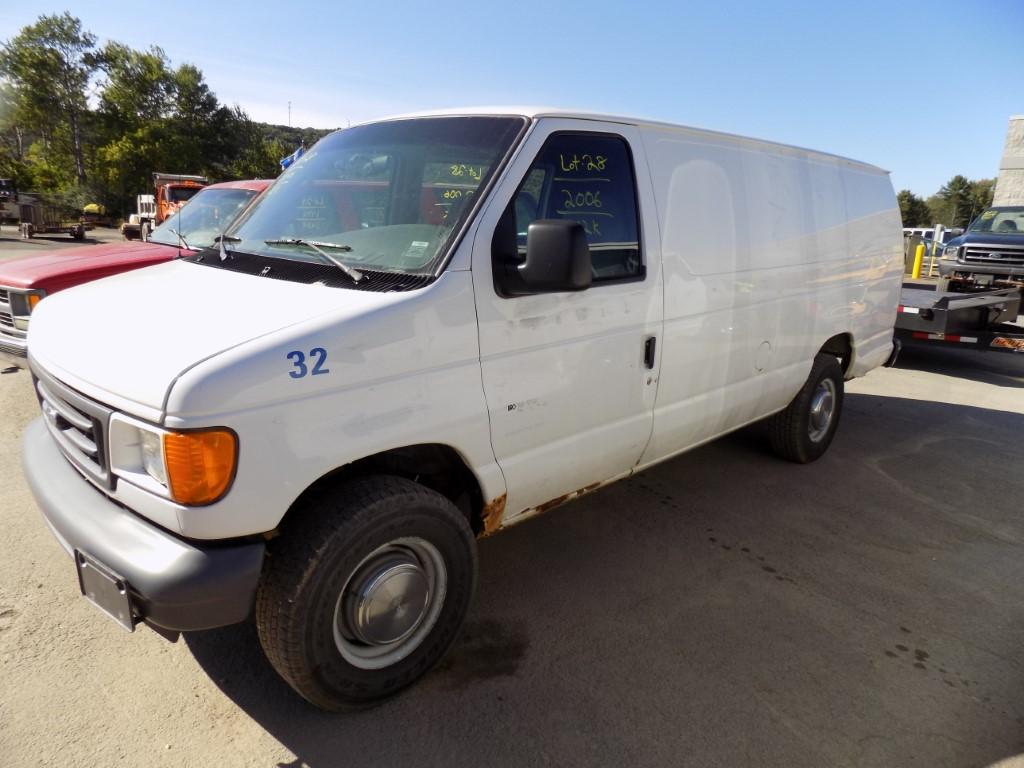 2006 Ford E250 Cargo Van, V8 Gas Eng, Auto, 182,576 Mi, Vin# 1FTNS24W66HB25