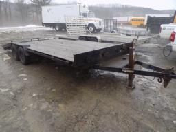 2010 Locke Enterprises Bumper Pull Trailer, Dual Axle, Drop Ramps, 14' Deck