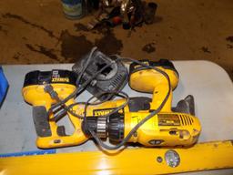 Dewalt 18V Tools, Drill, Recipricating Saw & Charge w/ (2) Batteries