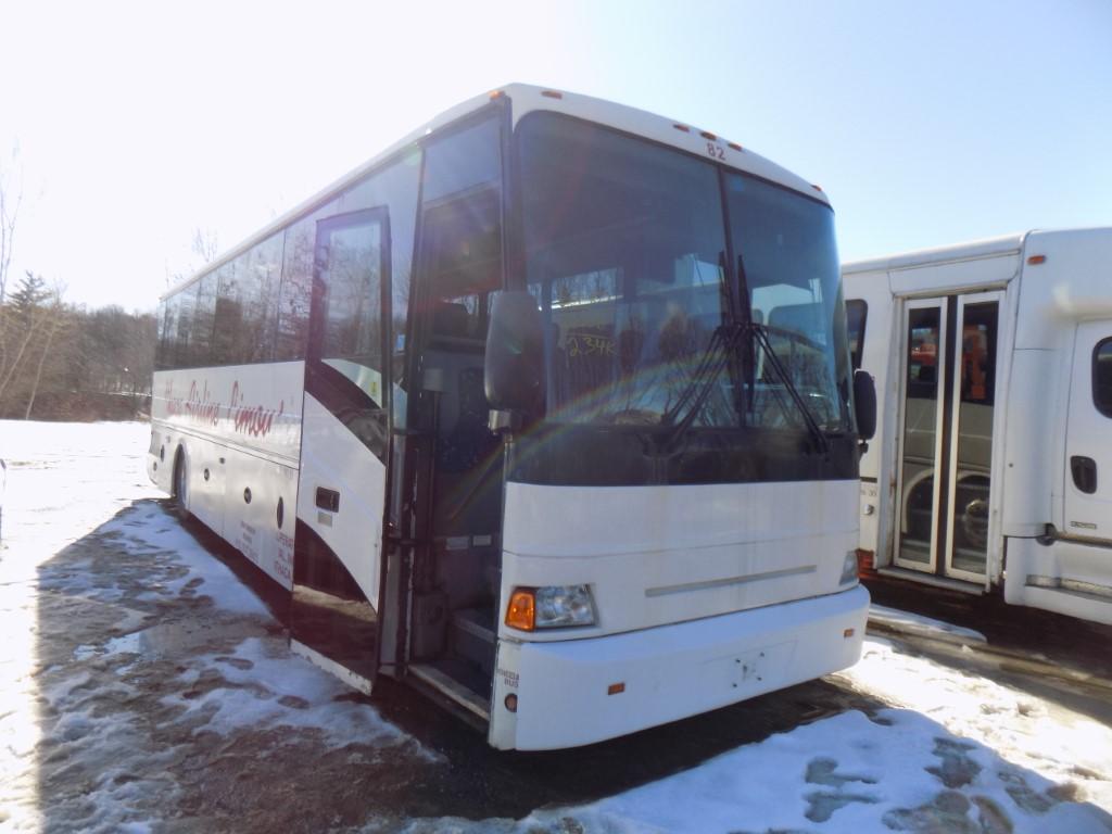 2008 Freightliner Commercial Touring Bus, White, 39 Seats, Bathroom, Overhe