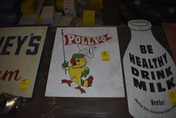 Polly-O Metal Sign, 14'' x 12''