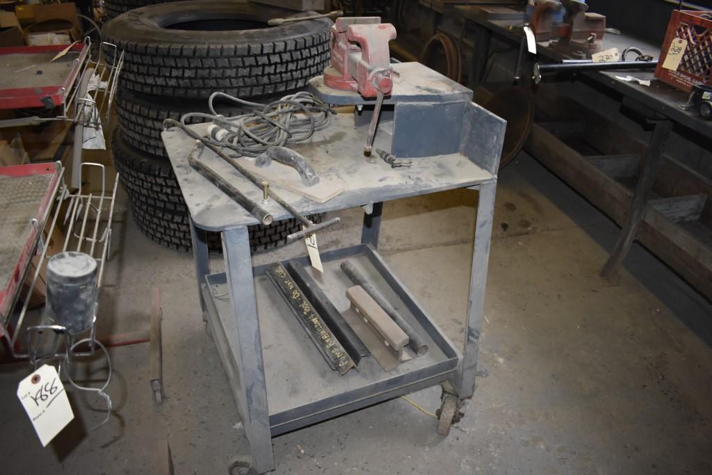 Rolling Heavy Duty Welding Table With 4'' Columbian Vice