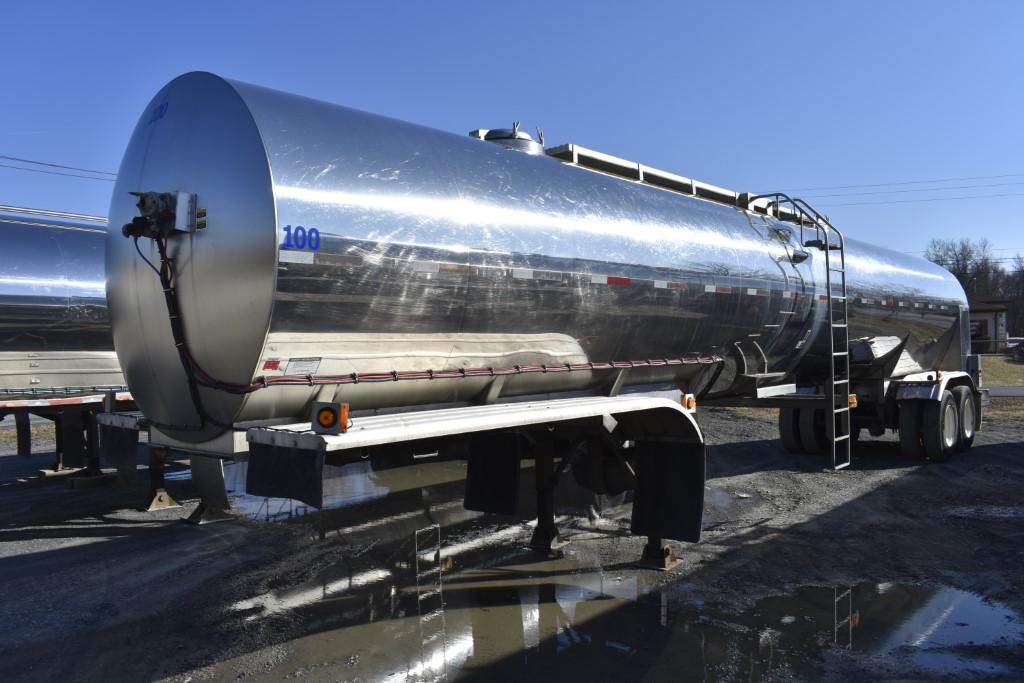 2009 Walker 7,500 Gal. SS Milk Tanker/Edibles Tanker Trailer, 2-Compartment