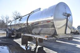 2003 Brenner 7,000 Gal. SS Milk Tanker/Edibles Tanker Trailer, 2-Compartmen