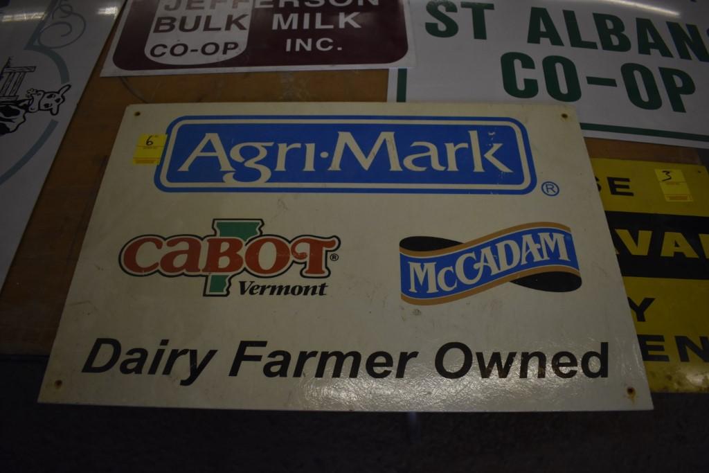 Agri-Mark Dairy Farmer Owned Plastic Sign, 24'' x 16''