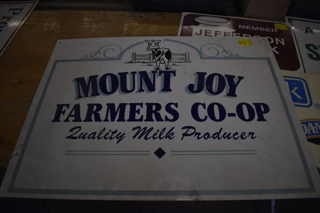 Mount Joy Farmers Co-Op Metal Double Sided Sign, 32'' x 24''
