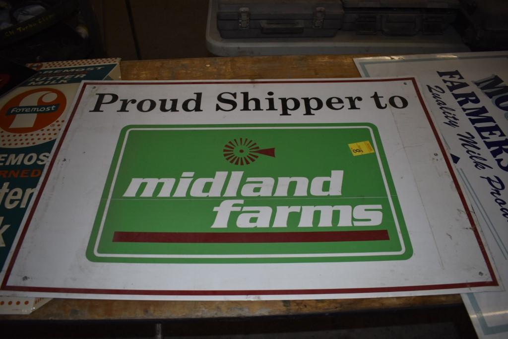 Mid Land Farms Metal Sign, 36'' x 24''
