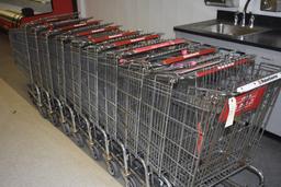 (10) Full Size Shopping Carts (10x Bid Price)