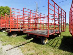 Steel Basket Hay Wagon, 10' x 16' on JD Running Gear   (3086)