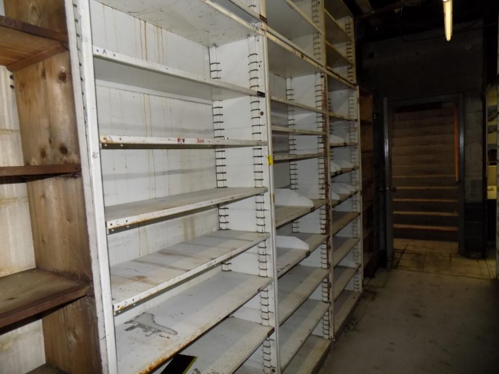 (3) Sections of White Shelving, 3'W x 9 1/2'T x 12''D (Selling As Group)