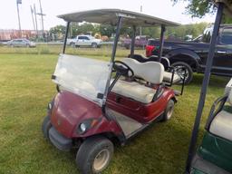 Yamaha Gas Powered Golf Cart, 4 Seater, w/ Windshield & Canopy, Red  S/N 10