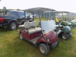 Yamaha Gas Powered Golf Cart, 4 Seater, w/ Windshield & Canopy, Red  S/N 10