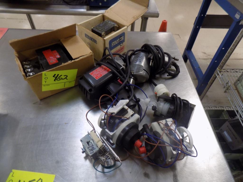 (2) Transformers, (2) Elec Drills, (3) Small Pumps, & Temp Control Module