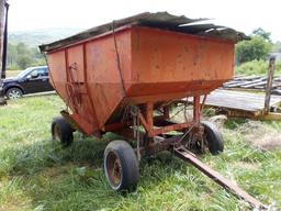 Orange Gravity Wagon On Running Gear