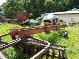 24' Orange Hay & Grain Elevator, NO MOTOR, On Wheels