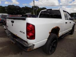 '08 Dodge Ram, Big Horn 4x4, 5.7 Hemi, Ext Cab, White, 167,238 Miles, VIN#: