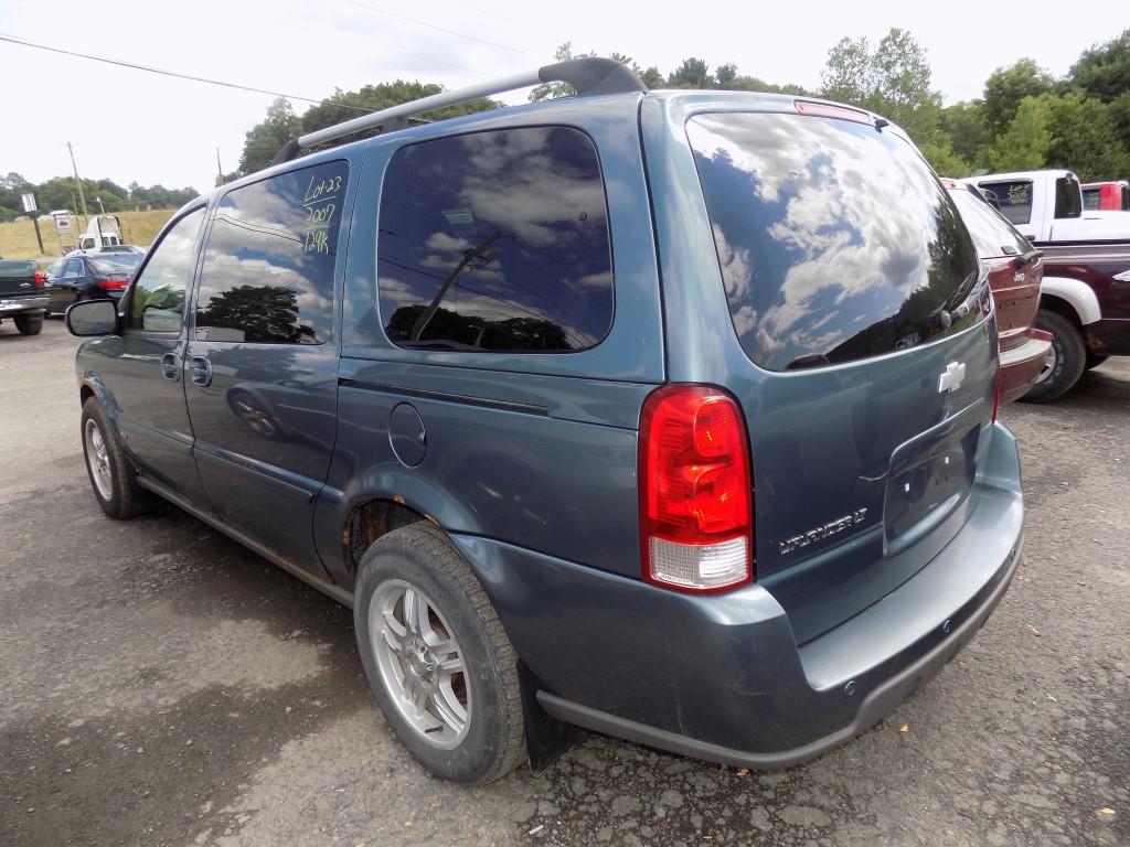 '07 Chevy Uplander LT, Blue, Auto, 3rd Row, 129,233 Miles; VIN#:1GNDV33127D