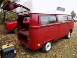 1973 VW Vanagan Bus, 4 Cyl Gas Eng., 4 Spd Man Trans, Partially Restored, R