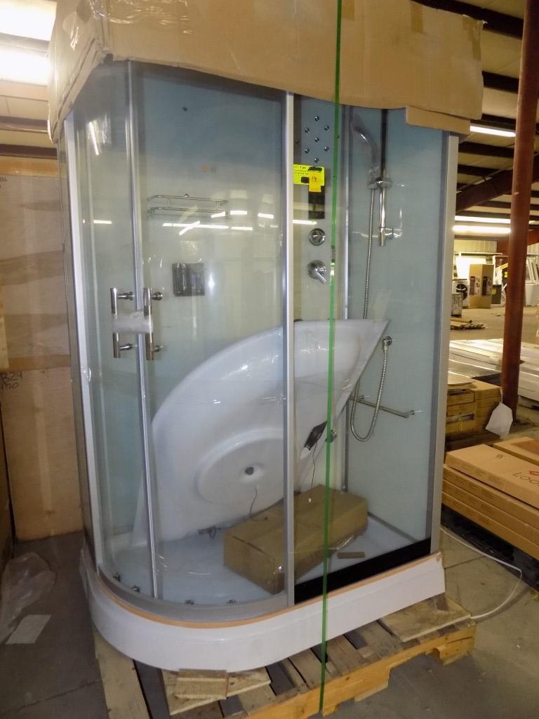 New Self-Contained RHD Luxury Shower Unit/Enclosure, Jetted, 32'' x 48' x 8