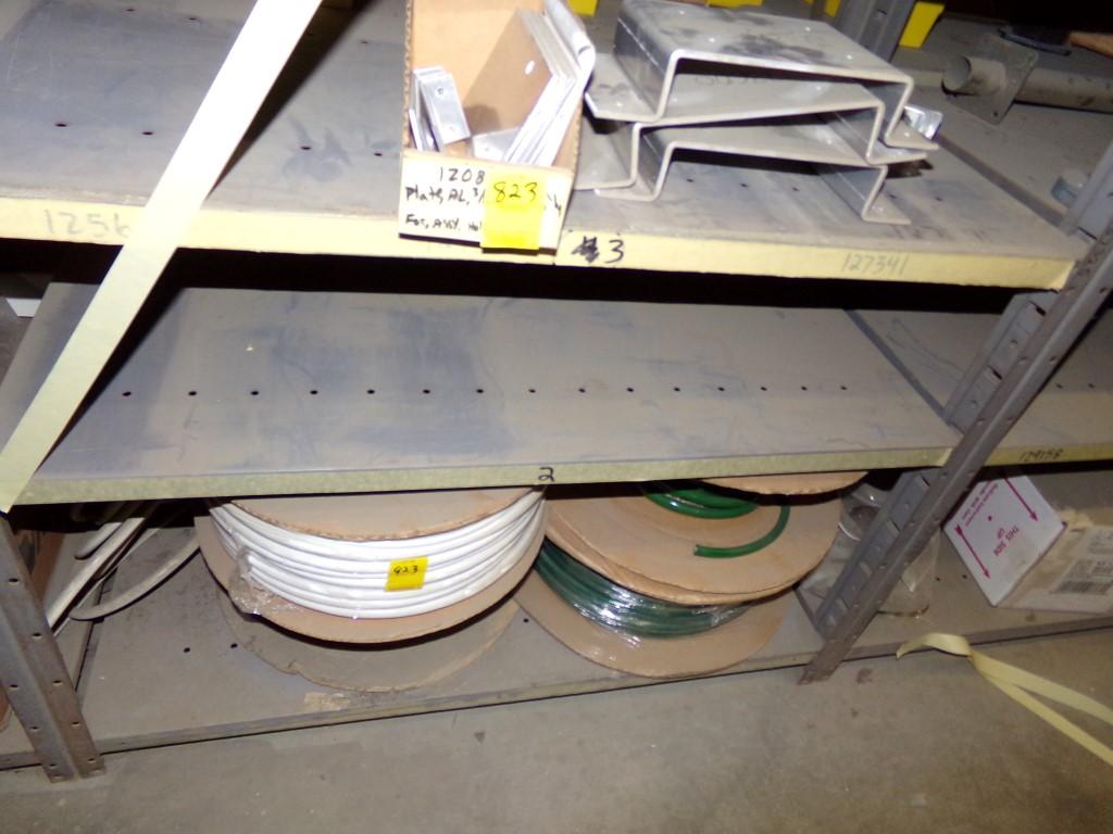 Contents of 2 Shelves including Large Group of Fittings, Adapters, 4 Rolls