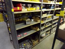Contents of 2 Shelves including Large Group of Fittings, Adapters, 4 Rolls