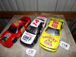 (3) Nascar Racecars - #94 Watkins Glen Chevrolet, #14 Kelloggs Chevrolet, #