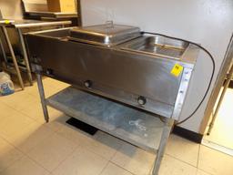 Eagel 3-Pan Steam Table / Warmer, Galv. / S, 48'' Wide x 23'' Deep, 35'' Hi