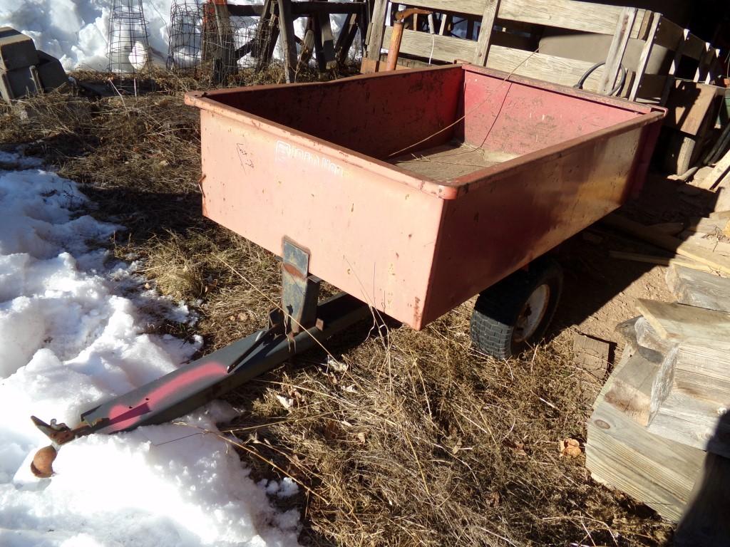 Red Load Hog Lg. Lawn Cart w/Standard Ball Hitch - looks like 2''