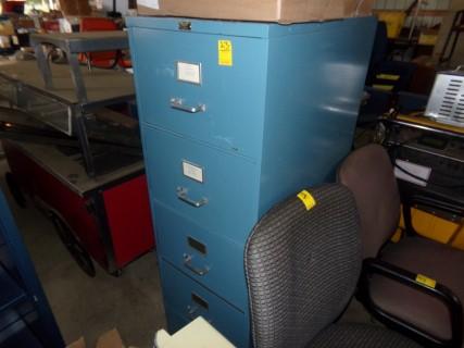 Blue 5-Drawer Filing Cabinet