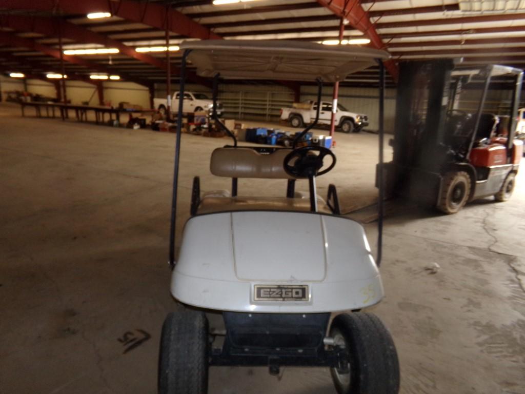 EZ Go TXT Golf Cart w/ Roof-Canopy, Gas Eng.,Runs, Nice Shape (2071)