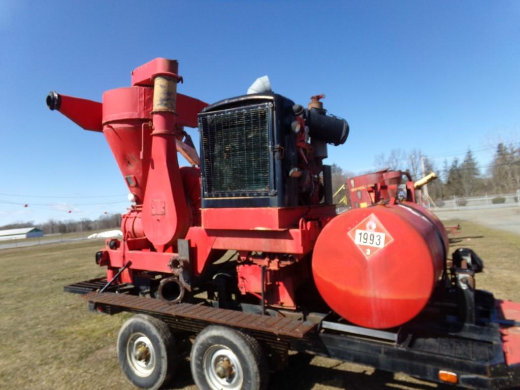 Large Grain Vac Unit, Trailer Mtd. w/Own Detroit Dsl Eng To Operate & 250-G
