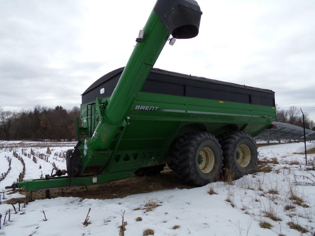 Brent-Unverferth 1594 Grain Buggy, Tandem Axle, Front Steerable Axle, PTO &